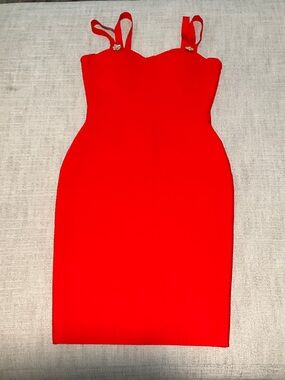 Women's Red Strappy Mini Dress